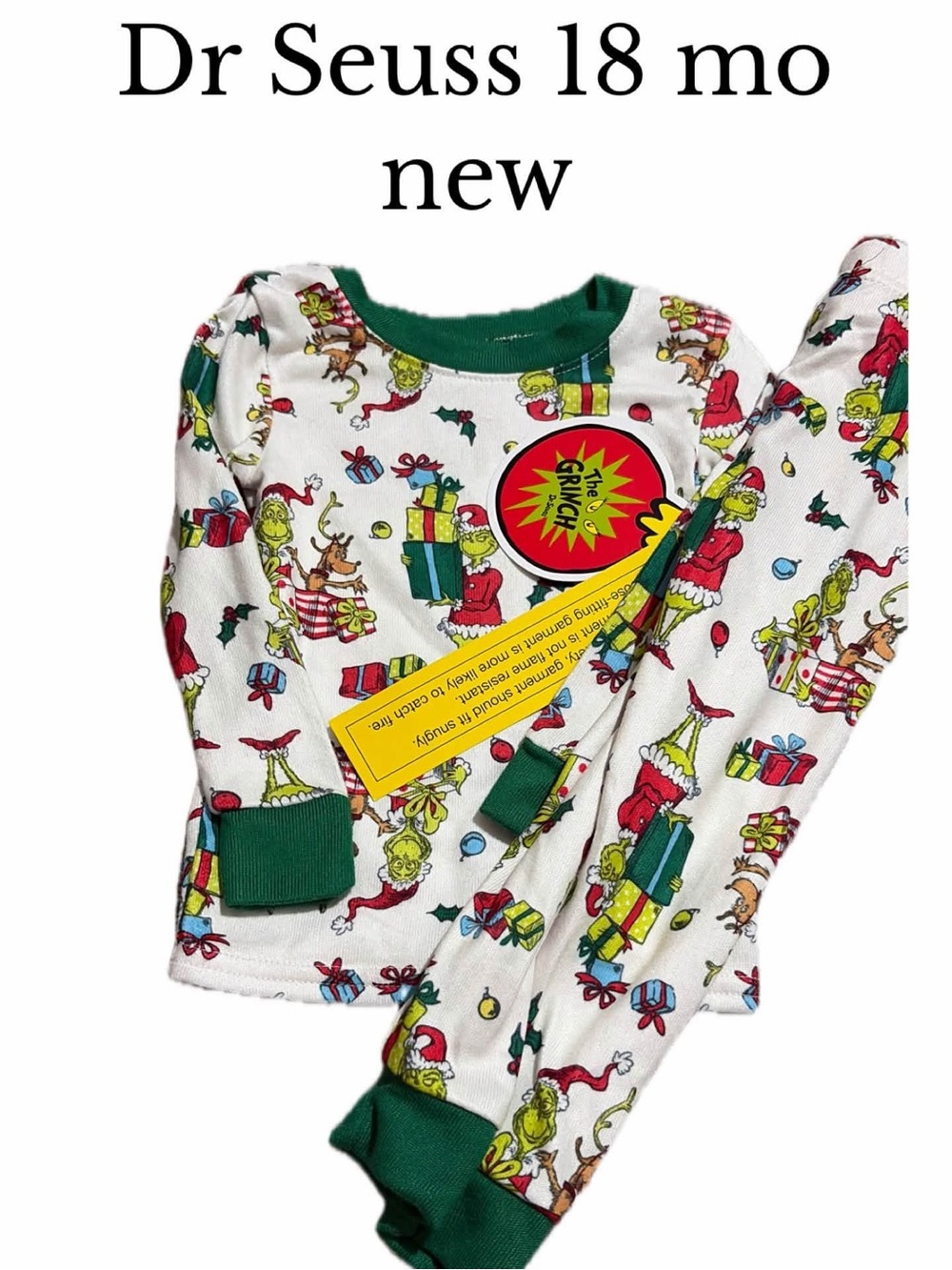 Dr Seuss 18 month new grinch pajamas